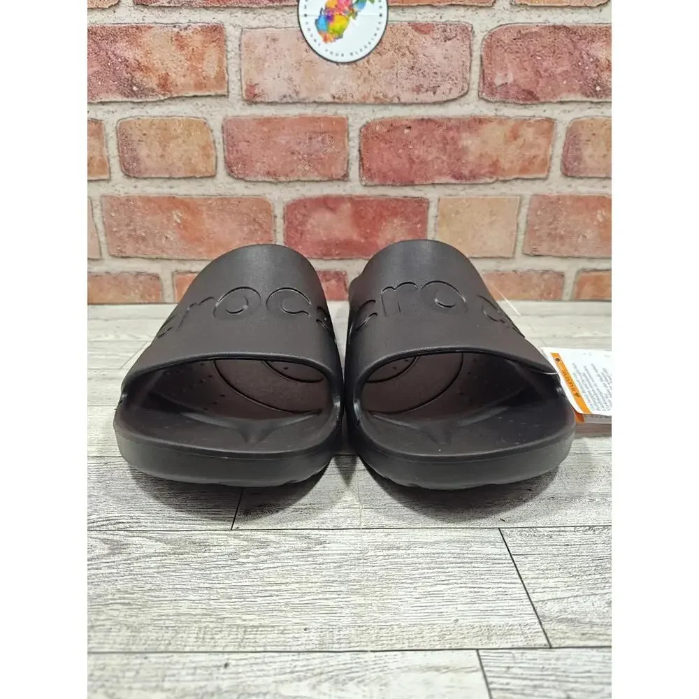 Crocs Slides US Men's Size 13 Black Slip On Breathable Waterproof New With Tags